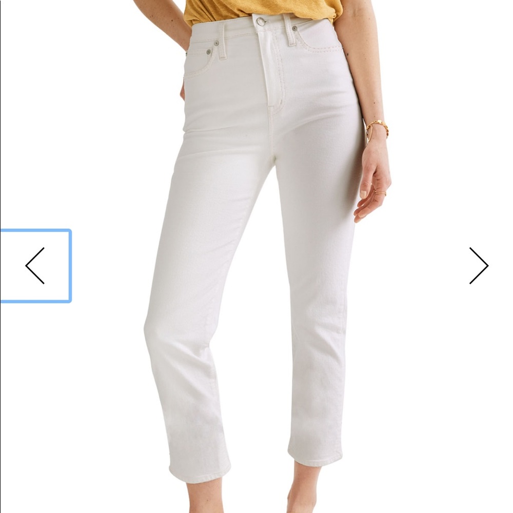 NWT Madewell Classic Straight white jeans!